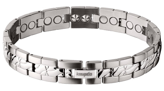 1CG Stainless Steel A Quality Piece : A Powerful Rare Earth Magnetic Bracelet & Negative Ion Producing Inserts