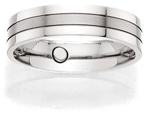 Rings Mag: Titanium Ring w/Dark Middle Band & Three 2000 Gauss Magnets