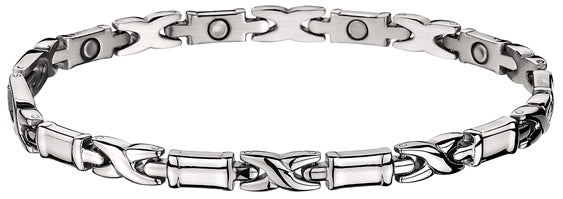 Stainless Steel: 32C "Barrels of Kisses" Magnetic Bracelet