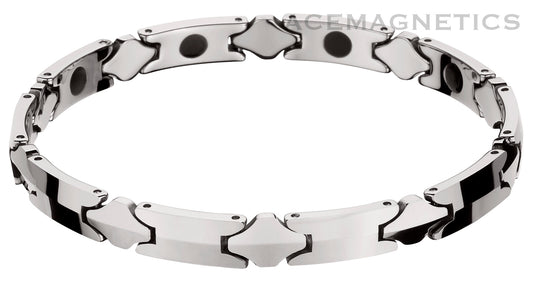 Tungsten Carbide Magnetic Bracelets: "Contours" Tungsten Carbide Magnetic Bracelet.