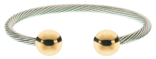 Classic Gold Ball Stainless Steel Cable w/3800 Gauss Magnets!