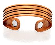 Rings Mag: Pin Striped Copper "Antique Finish" Ring