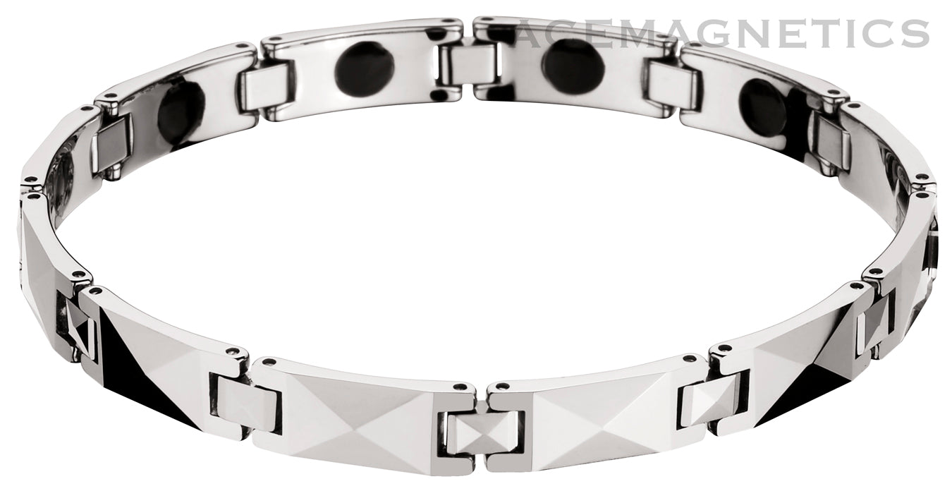 "Pyramid" Tungsten Carbide Magnetic Bracelet