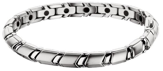 "Racer" Titanium Magnetic Bracelet & Push Buckle Clasp!