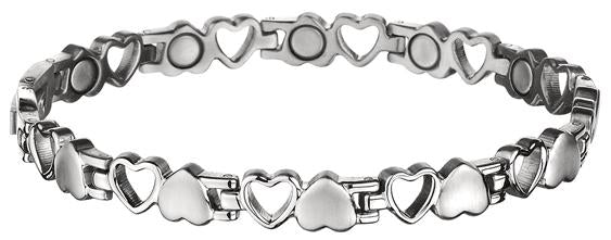 "29T" Titanium Magnetic Bracelet Heart Link Style & Anklet