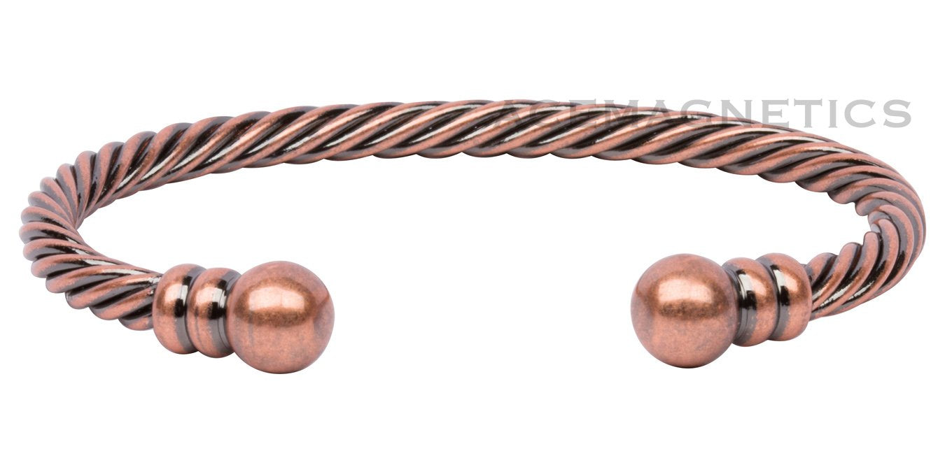 "Antique Copper Cuff"  Copper Bracelet With Magnets