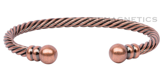 "Antique Copper Cuff"  Copper Bracelet With Magnets